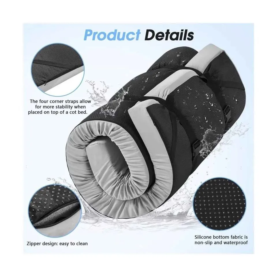 Full size CYMULA Memory Foam Camping Mattress Pad image indicator(4)