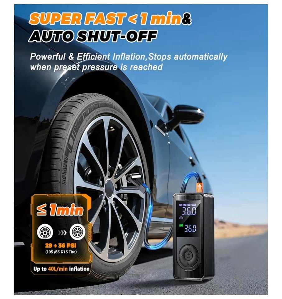 Tire Inflator Portable Air Compressor - photo 3