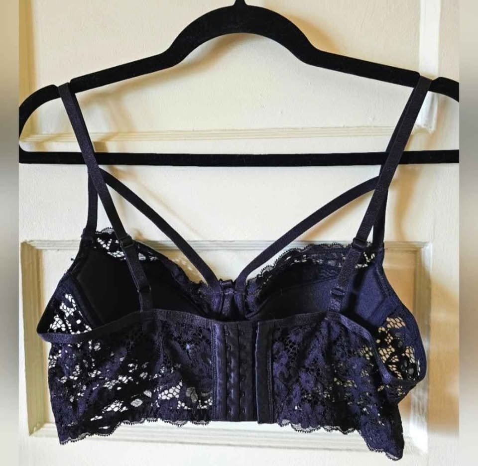 Size M Killstar black velvet and lace goth bra bralette - photo 5
