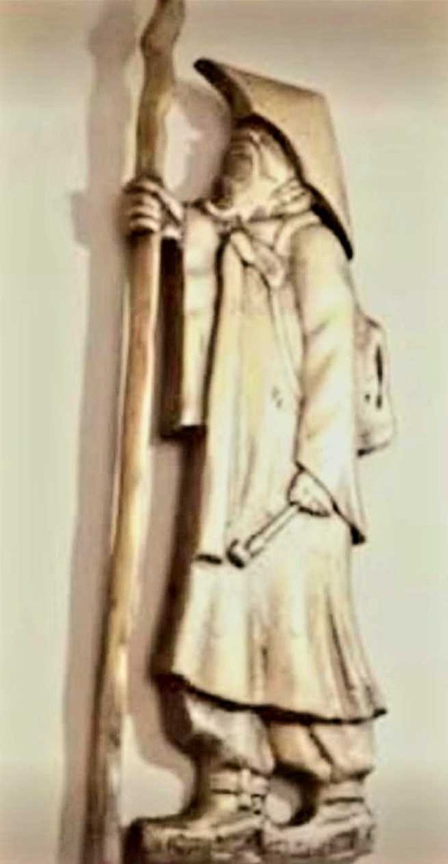 Unique Vintage Brass Monk Plaque - photo 2