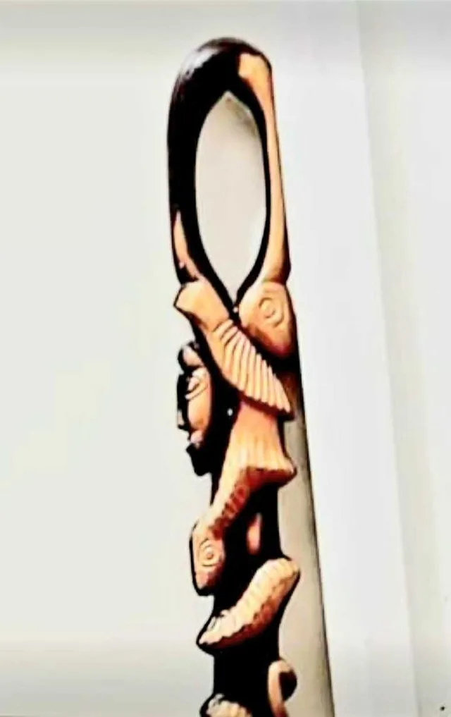 Unique Hand Carved Lacquered Wood Stick image indicator(3)