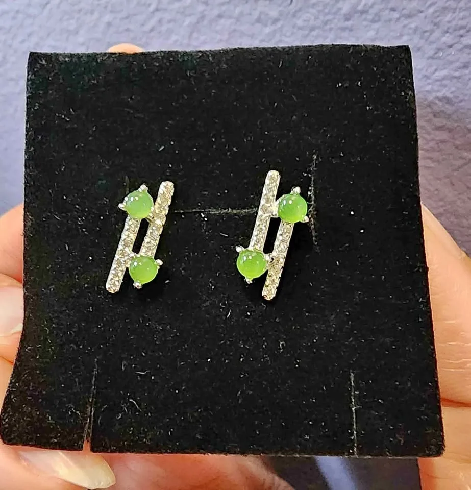 New Natural Jasper Gemstone earrings