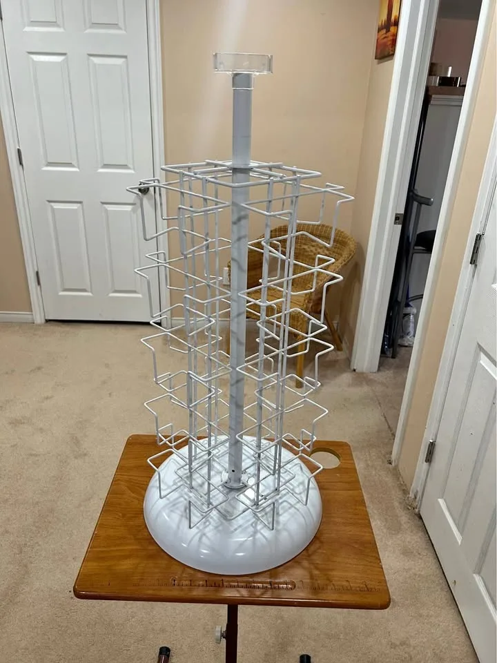 20-Pocket Rotating Metal Postcard / Greeting Card Rack