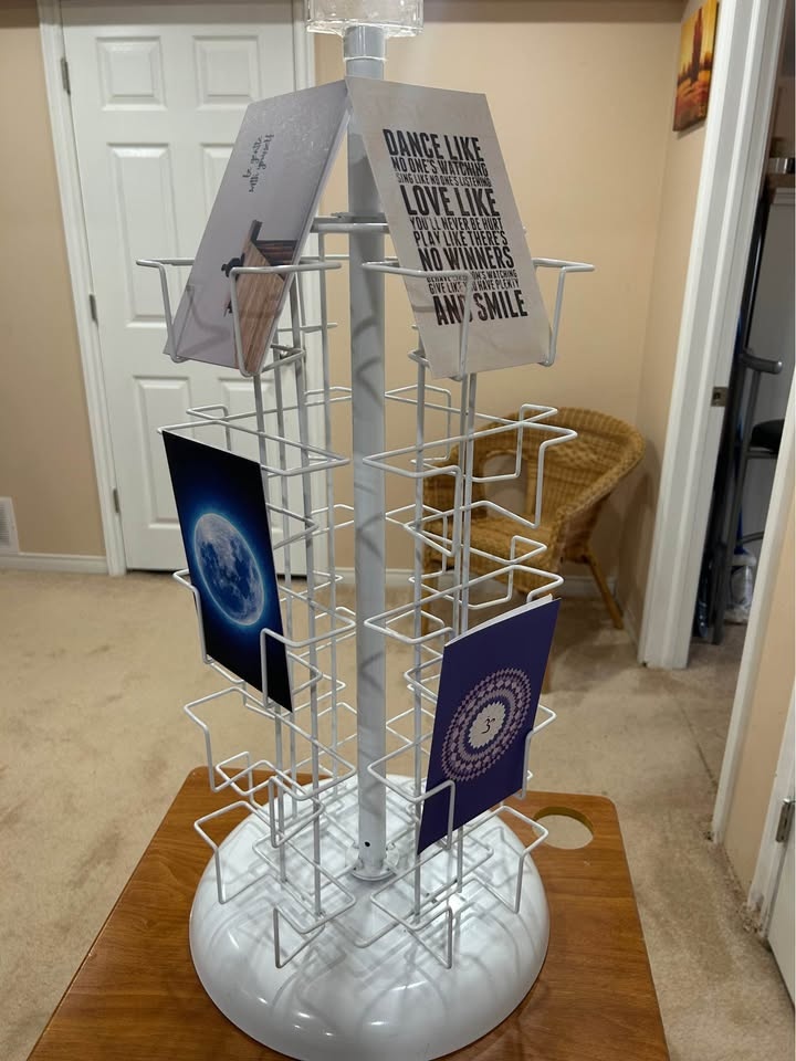 20-Pocket Rotating Metal Postcard / Greeting Card Rack - photo 2