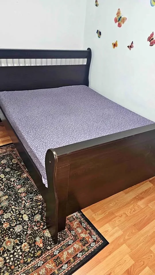 Queen bed with mattress for sale