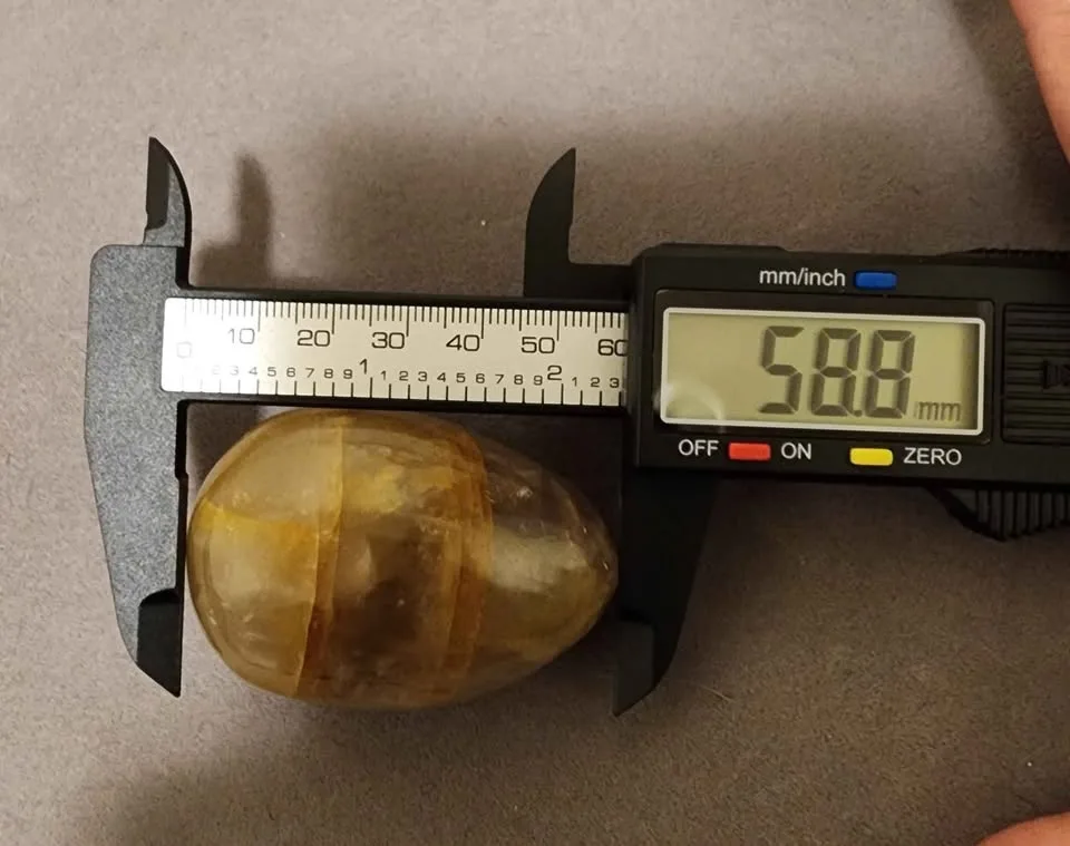 Natural Yellow Hematoid Quartz Egg image indicator(4)