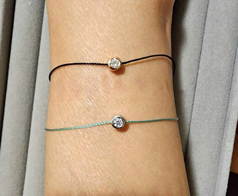 New Moissanite string bracelet