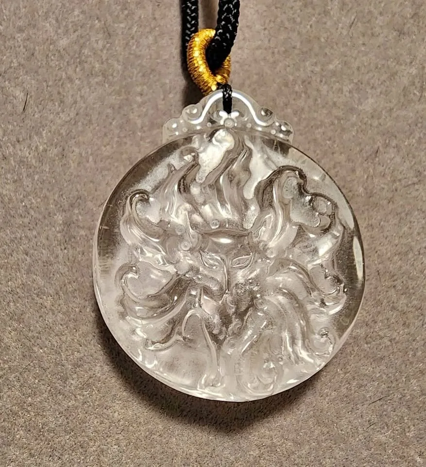 Natural Clear Quartz Gumiho Necklace (九尾狐)