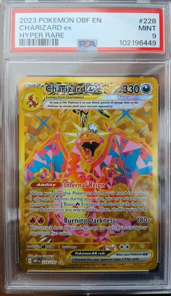 Pokemon Card CHARIZARD Grade It PSA 9