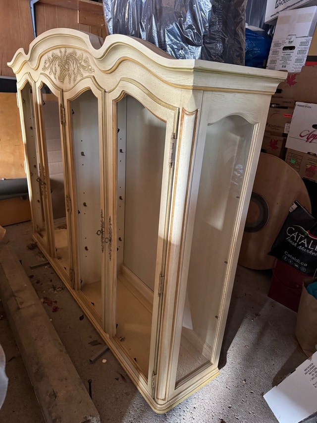Vintage French Provincial Hutch + Credenza Set - photo 2