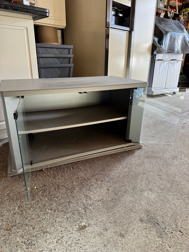 Rotating TV Stand – Glass Doors – Compact & Functional - photo 2