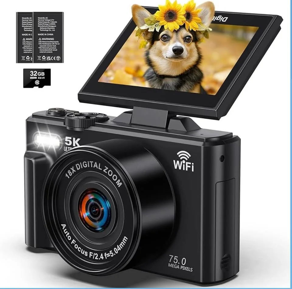 5K Digital Camera 75MP - New image indicator(4)