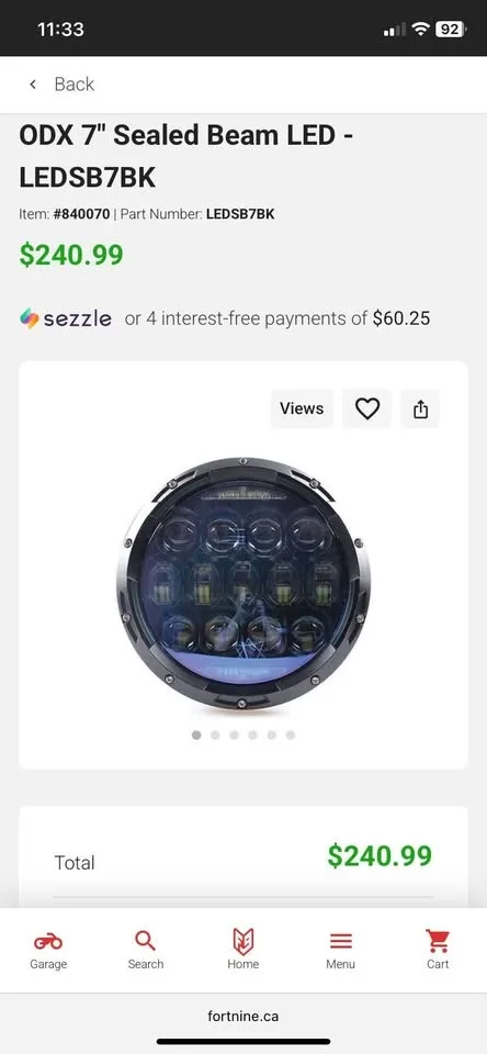 ODX 7 inch round led sealed beam light. $25 image indicator(3)