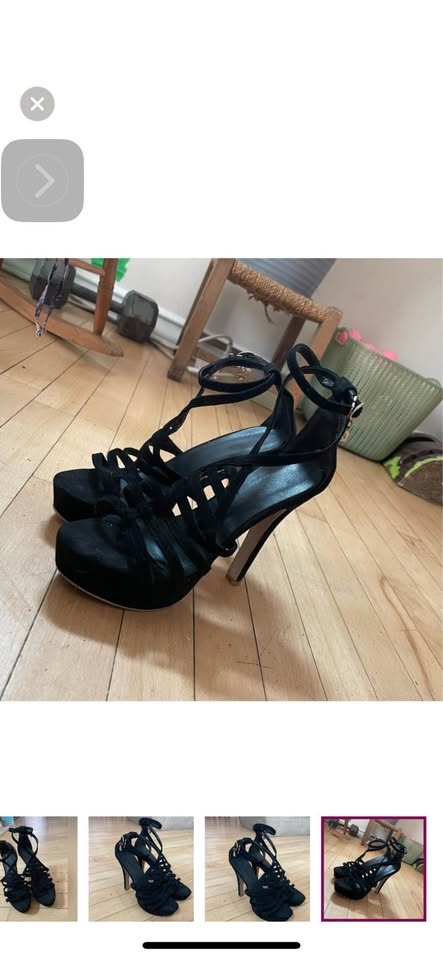 👠✨ Strappy Black Stilettos – $20 ✨👠 - photo 2