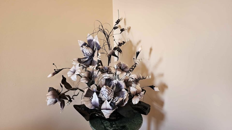 Dark grey Silk floral arrangement