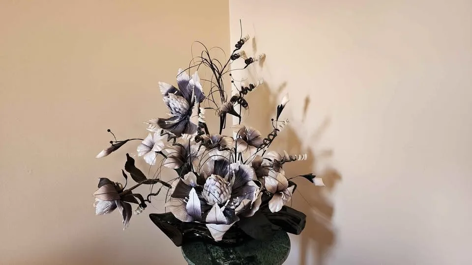 Dark grey Silk floral arrangement