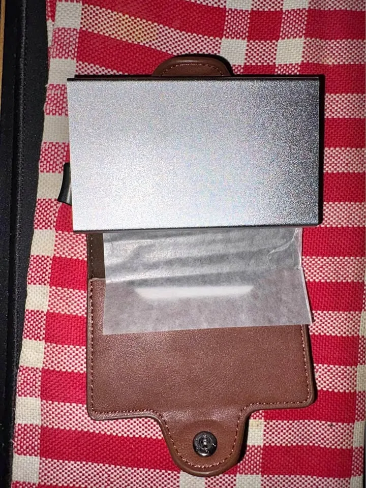 New Coffee-Coloured Dual Card Pop-Up Wallet