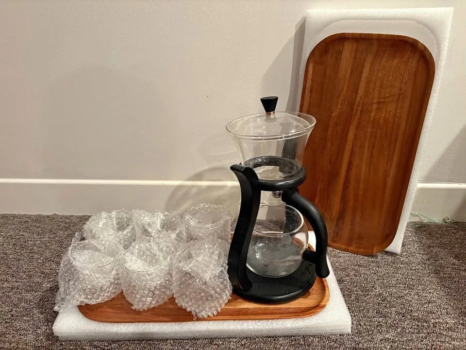 New / Never Used Coffee & Tea Set – Includes Extra Board