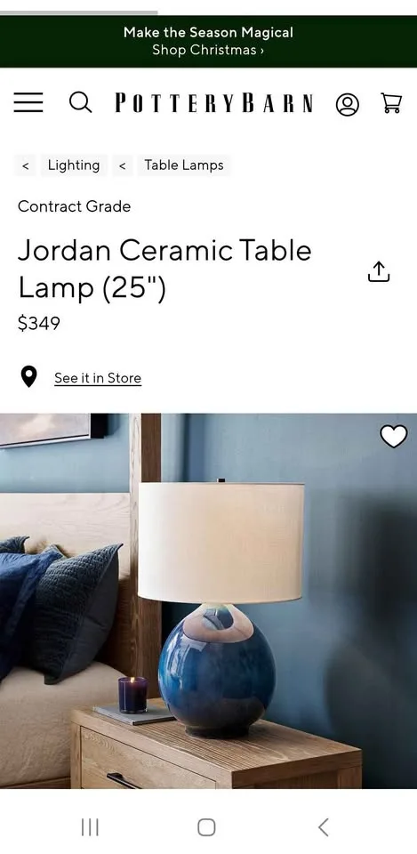 PotteryBarn lamps, basically new. $400 for all 4