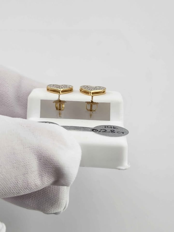 14k Gold earings 0.28CT diamonds - photo 2