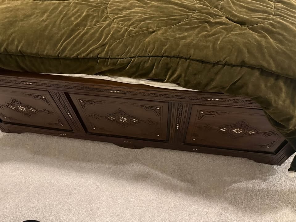 Handmade Queen Bed + Nightstand - Solid Wood - $900 OBO - photo 2