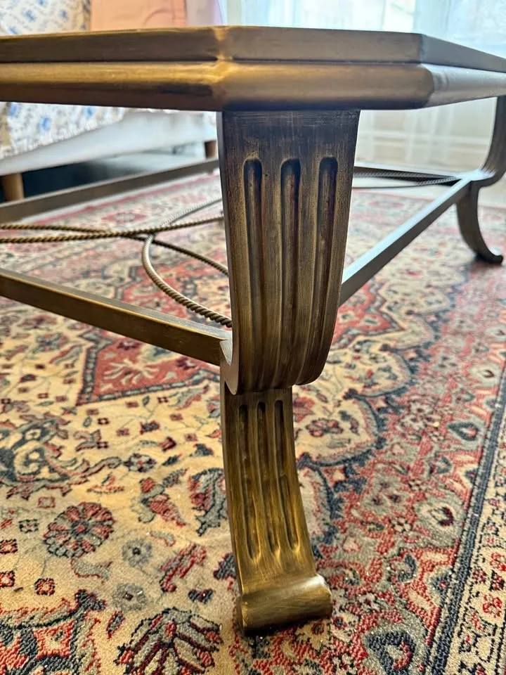 Elegant Glass & Metal Coffee Table – Moving Sale!