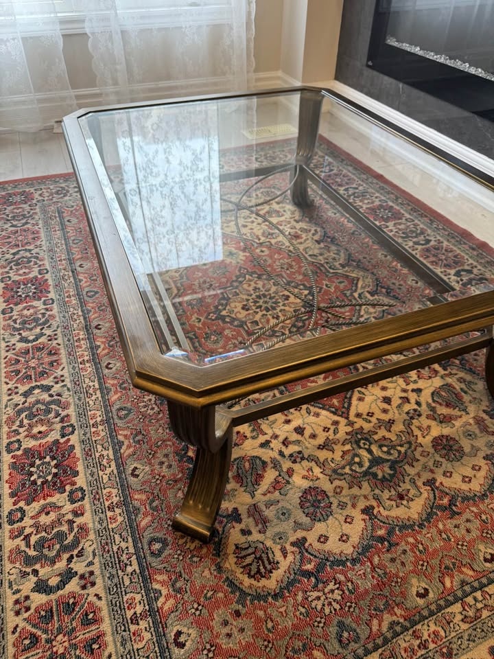 Elegant Glass & Metal Coffee Table – Moving Sale! - photo 3