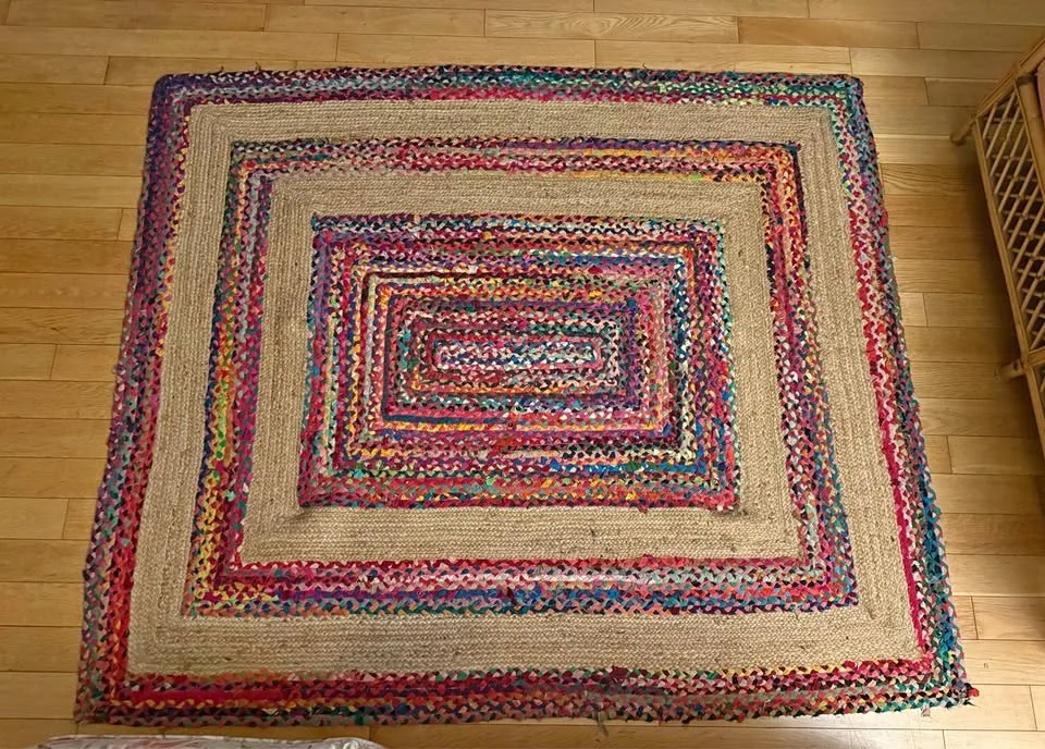 🌈 Braided Multi-Colour Area Rug – Great Condition!
