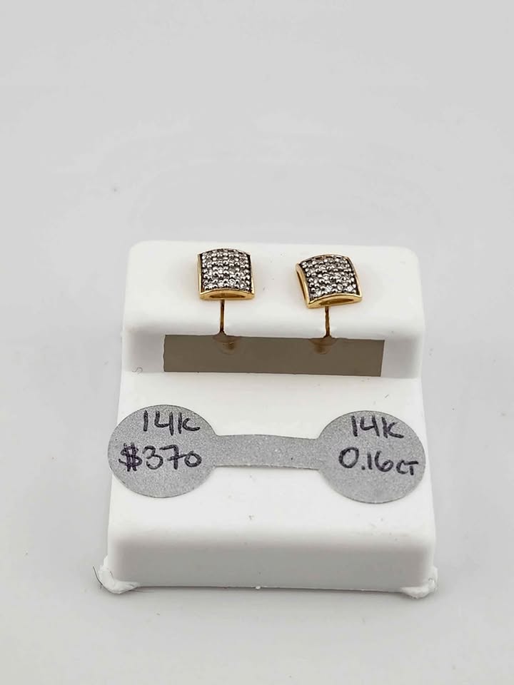 14k gold diamonds earing