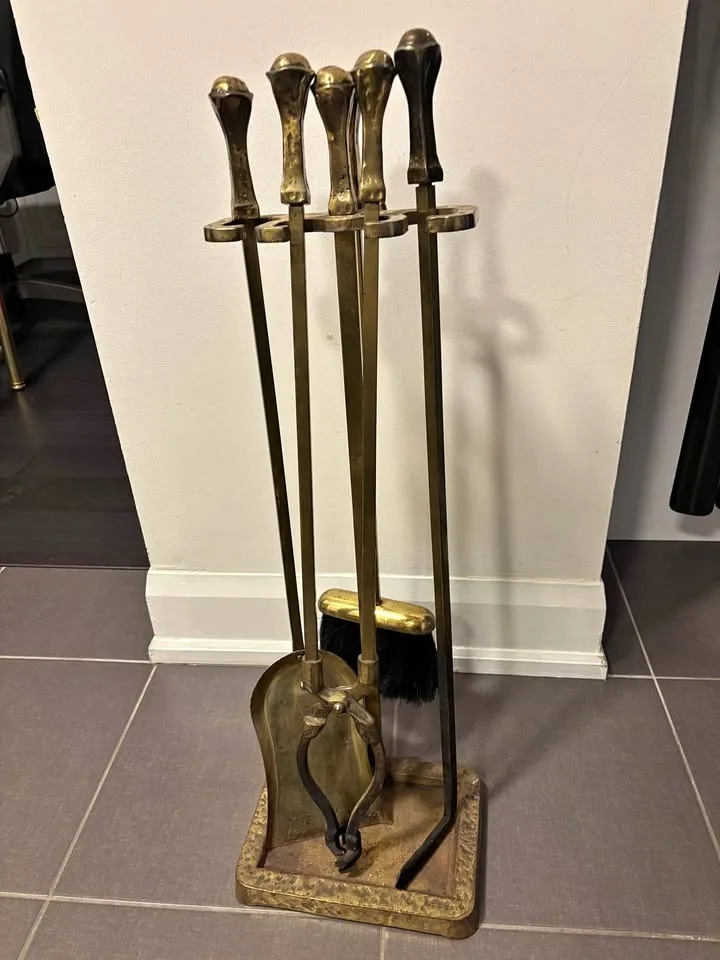 Brass fireplace accessories