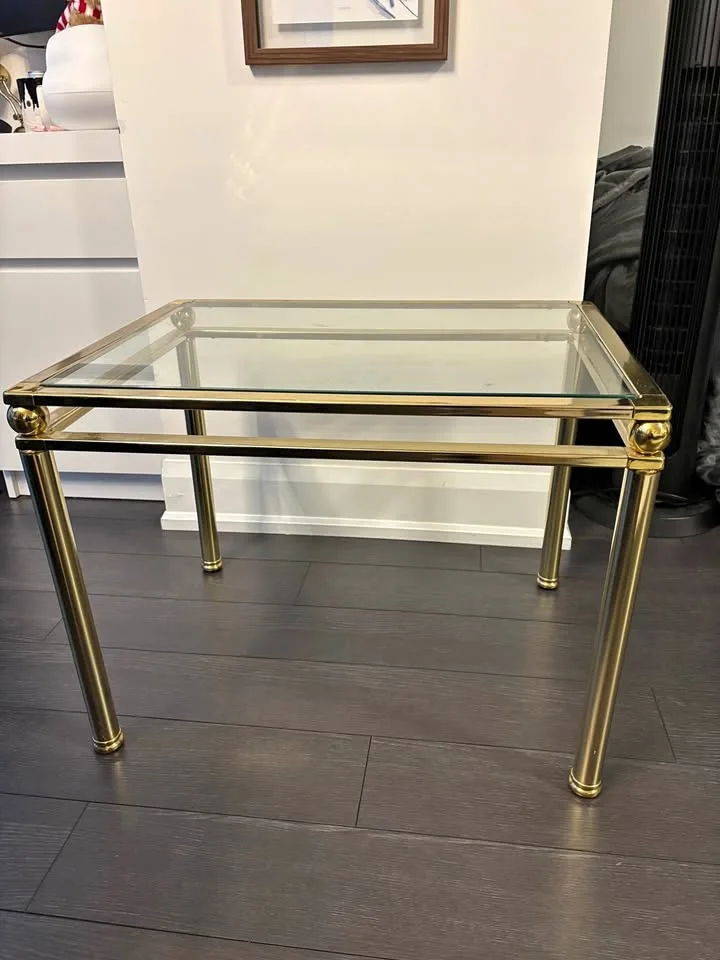 Vintage brass side table or small coffee table