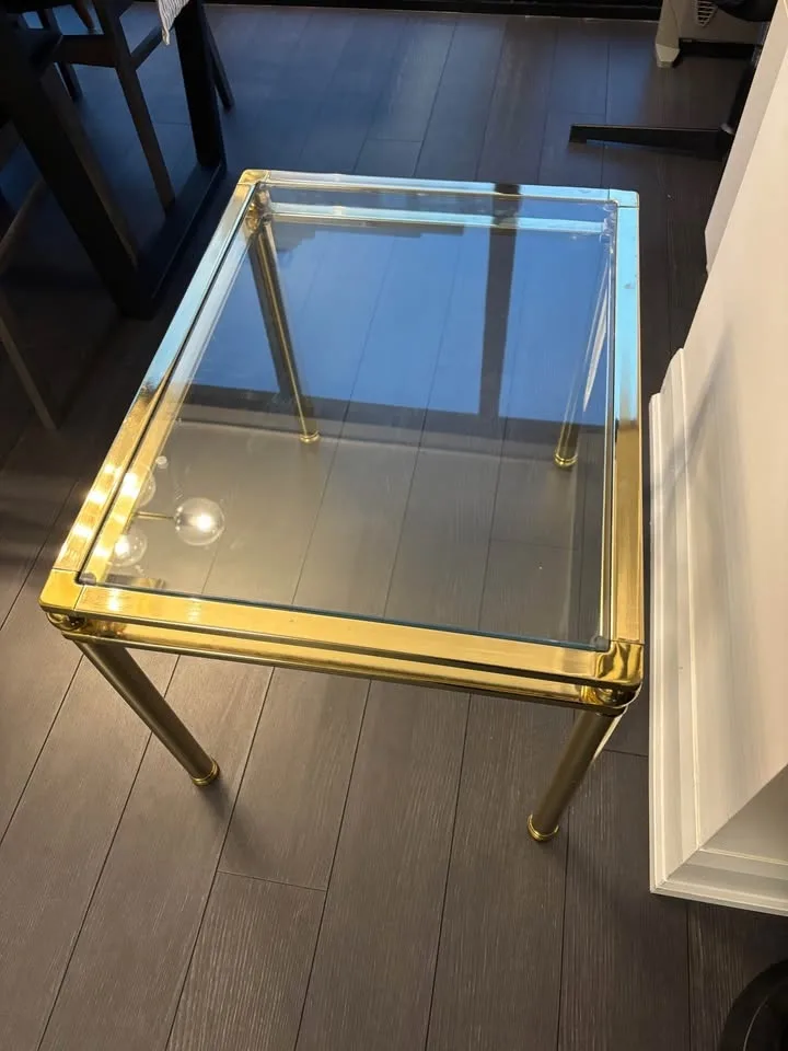 Vintage brass side table or small coffee table image indicator(2)