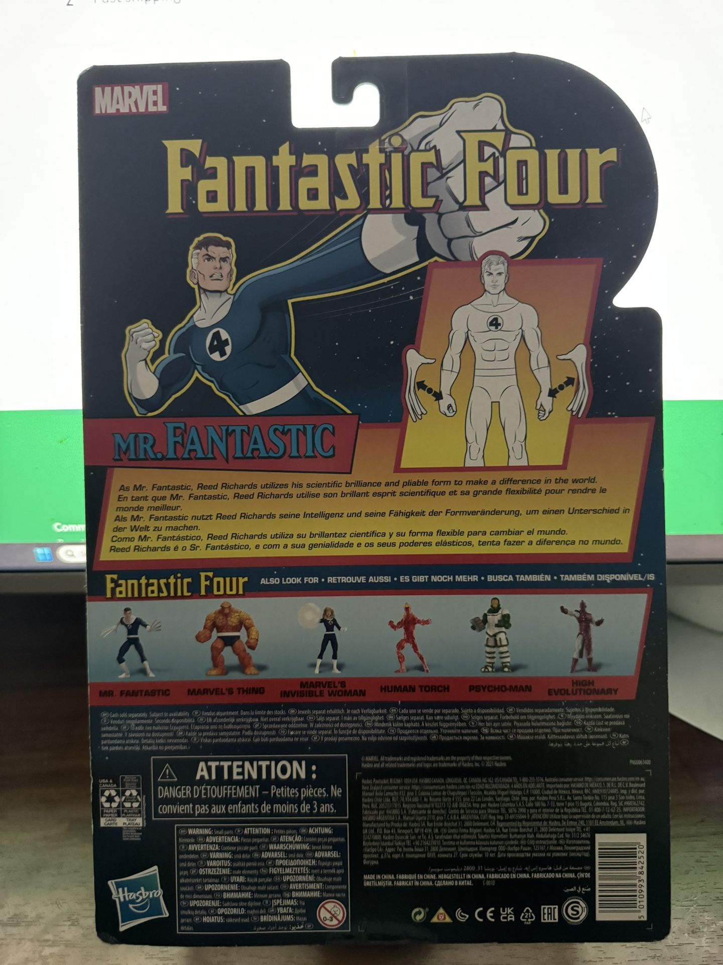 Marvel Legends Retro Fantastic Four Mr. Fantastic 6” Figure - photo 2