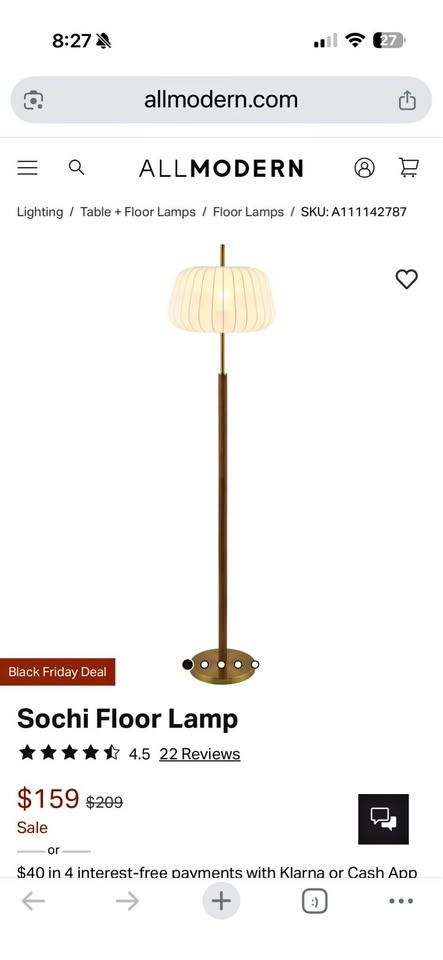 Brand new Sochi floor lamp