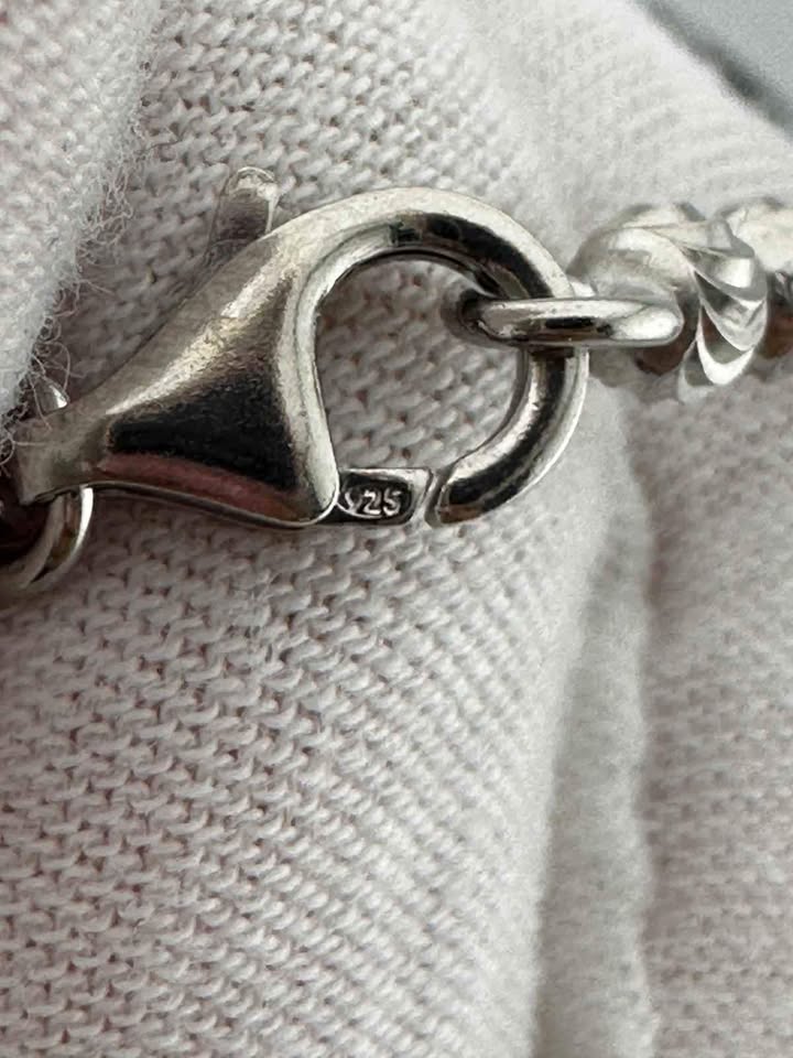 Moon cut chaine 925 stamped silver - photo 2