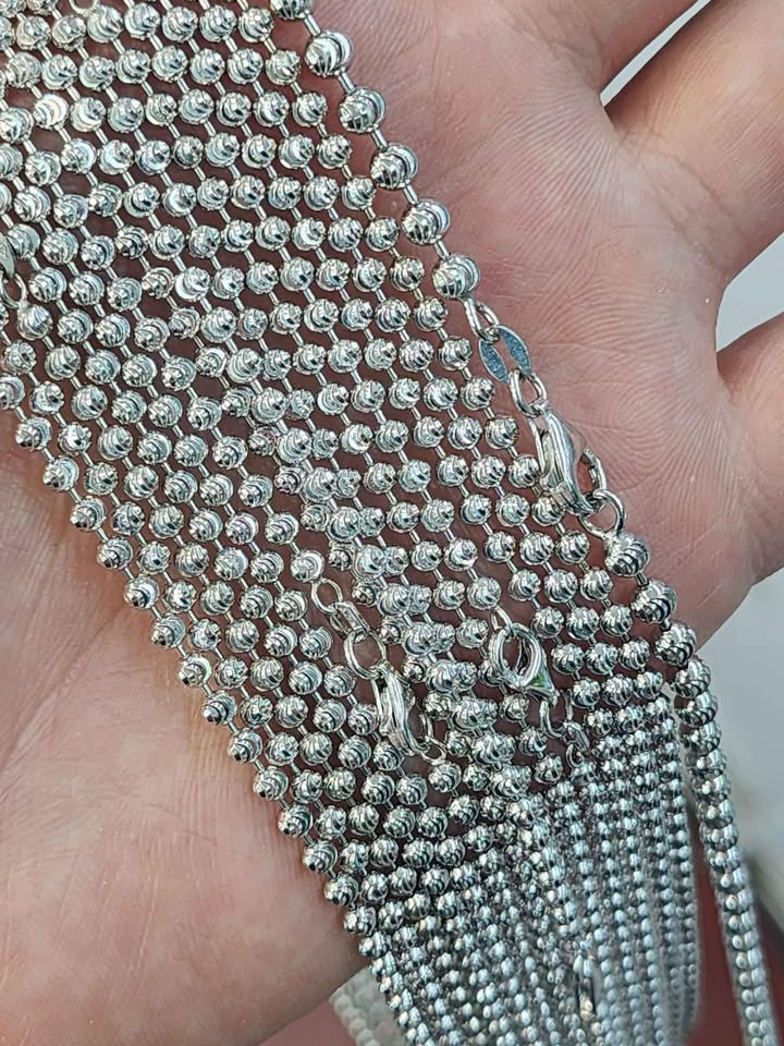 Moon cut chaine 925 stamped silver - photo 4