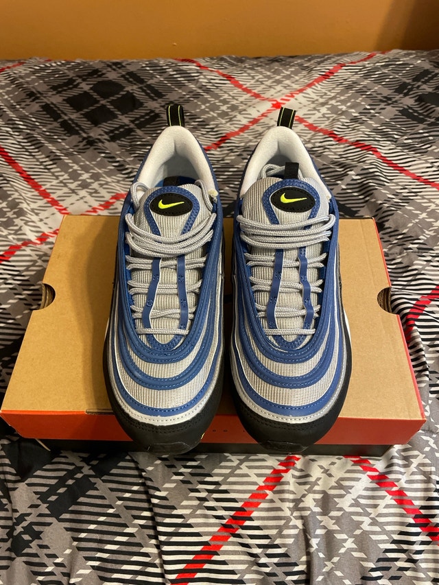 Nike Air Max 97 OG Blue Voltage Yellow Size 9.5 Men
