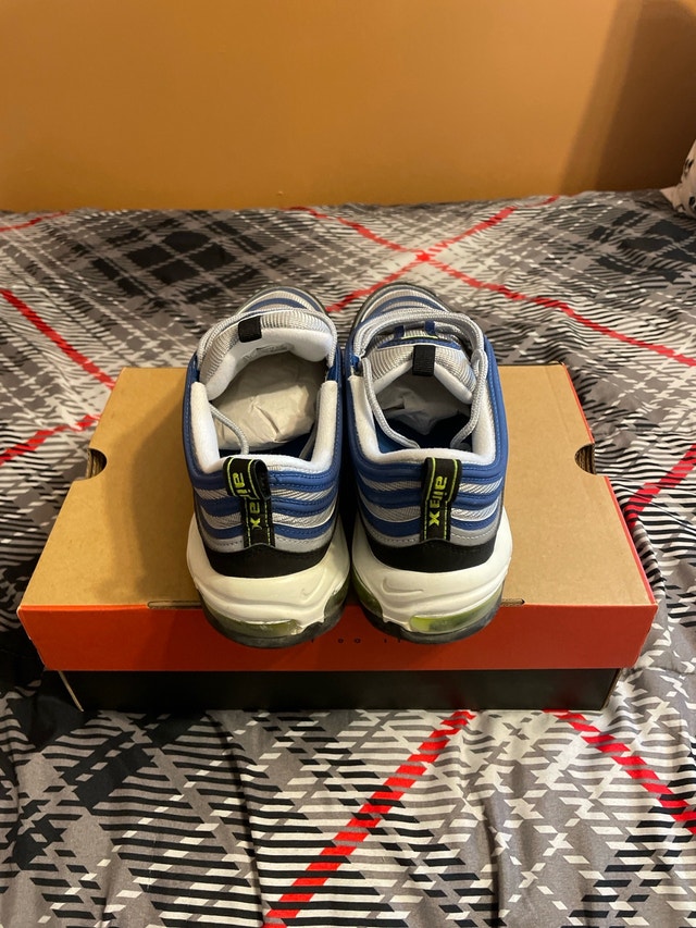 Nike Air Max 97 OG Blue Voltage Yellow Size 9.5 Men - photo 2