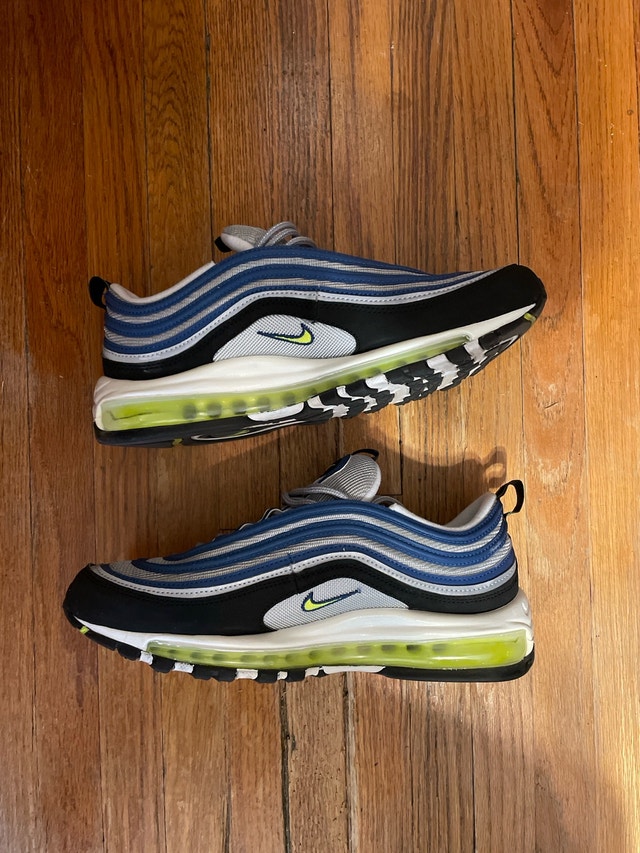 Nike Air Max 97 OG Blue Voltage Yellow Size 9.5 Men - photo 4