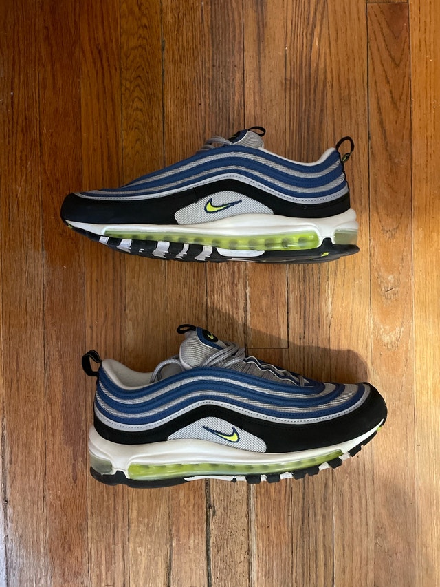 Nike Air Max 97 OG Blue Voltage Yellow Size 9.5 Men - photo 5
