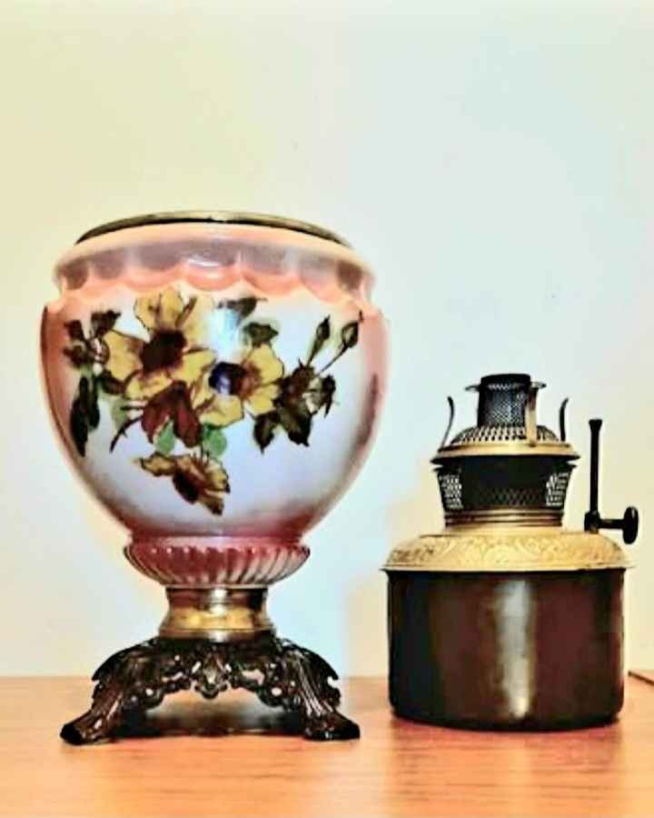 1870's Antique Handmade Bradley and Hubbard Oil Lamp - photo 2