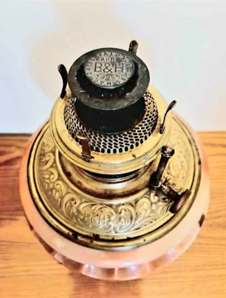 1870's Antique Handmade Bradley and Hubbard Oil Lamp - photo 5