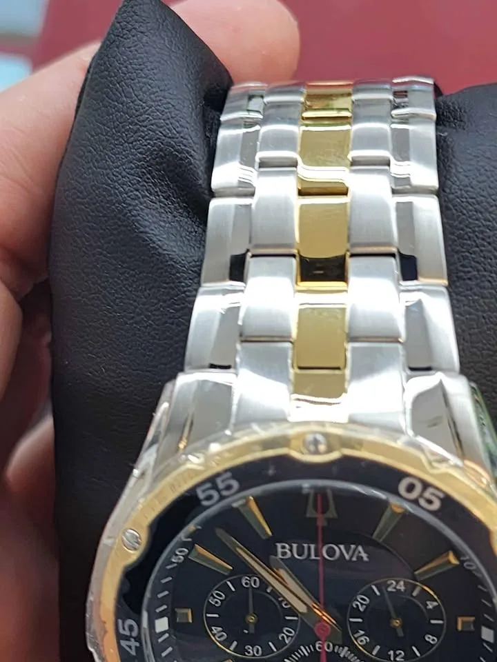 Bulova Gold Chronograph Dress Sport Watch 43mm image indicator(5)