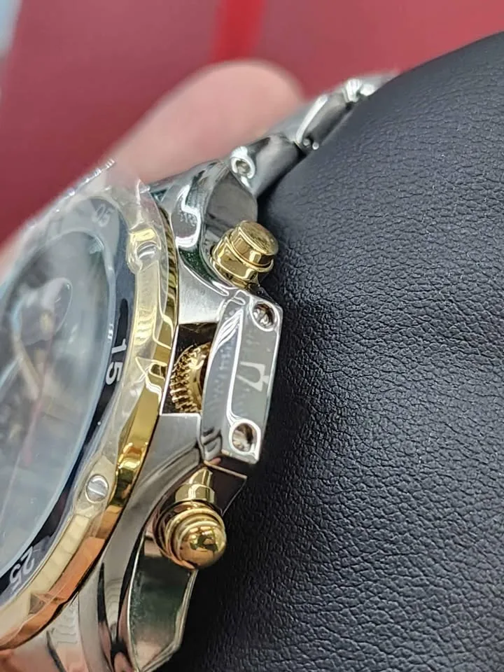 Bulova Gold Chronograph Dress Sport Watch 43mm image indicator(6)