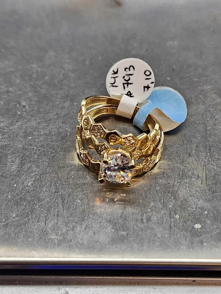 14K GOLD RING HIS AND HERS 3 SET thumbnail