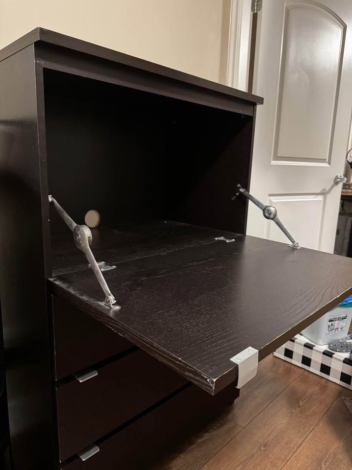 IKEA JONAS Desk with Drawers + Pull-Out Drop-Down Desk - photo 2