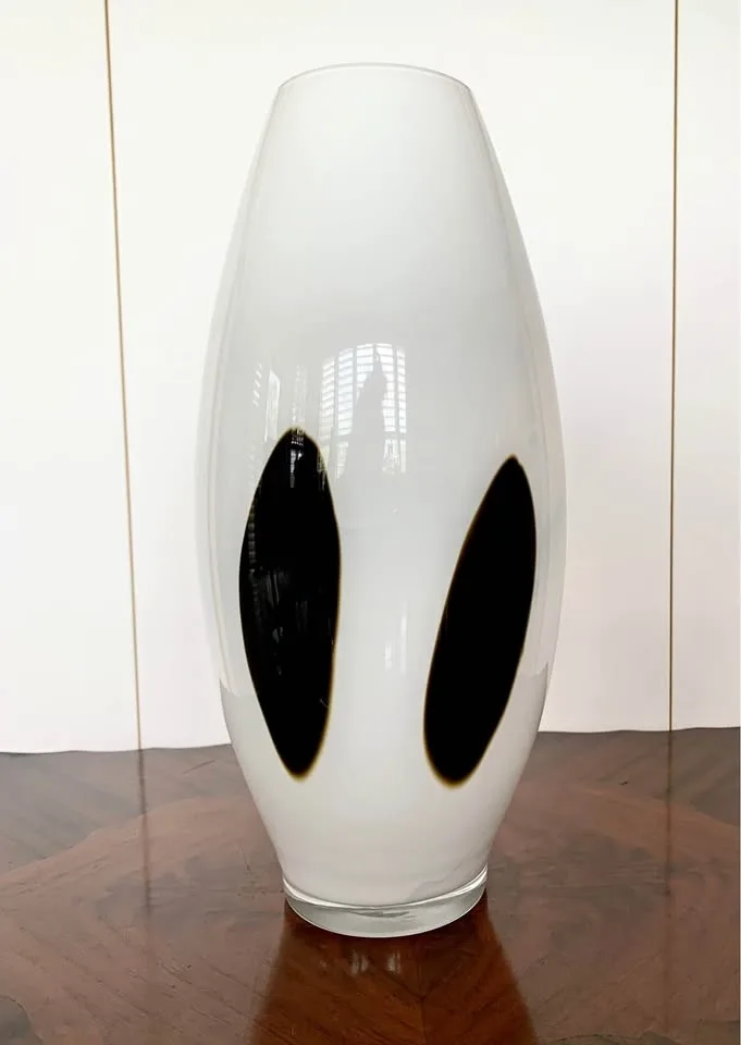 Black and white statement piece large vase
