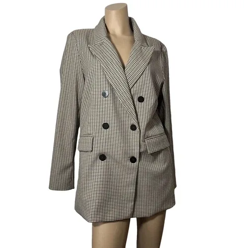 Joie Houndstooth Double Breasted Blazer - Large