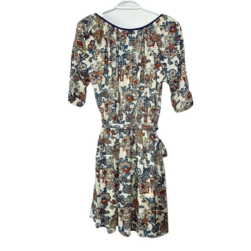 Mango Blue Floral Peasant Dress Small - photo 3