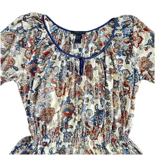 Mango Blue Floral Peasant Dress Small image indicator(7)